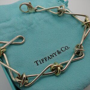 Tiffany & Co. Picasso Sterling Silver 18K Yellow Gold 8 1/4" Infinity Bracelet